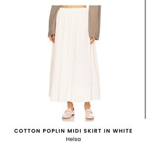 Helsa cotton poplin long skirt